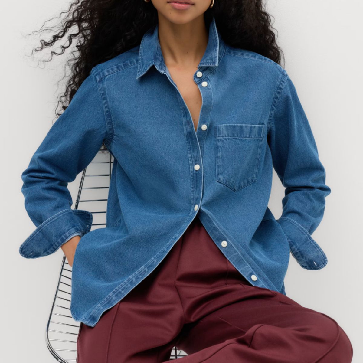 M&amp;amp;S denim shirt