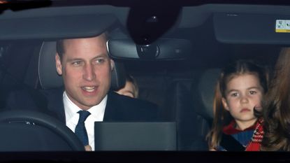 Prince William driving to school