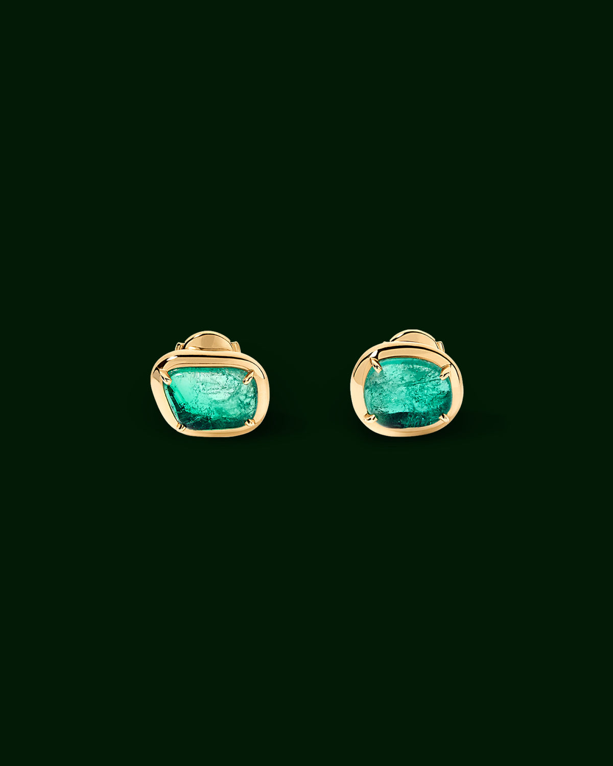 Theia Emerald Gemstone Studs