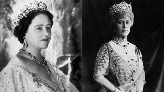 Queen Mother and Queen Mary on separate occasions