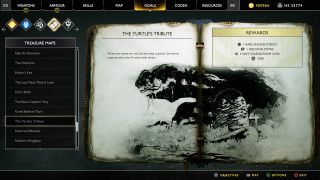 God of War treasure map: Turtle's Tribute