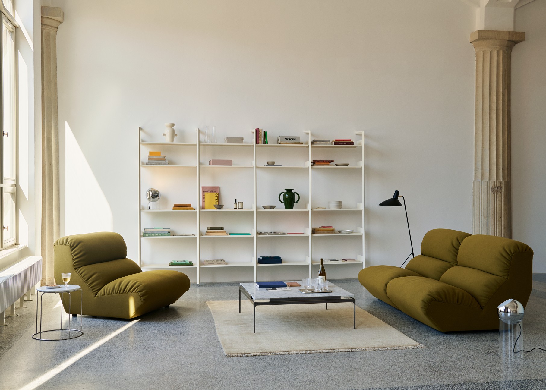 shelving with books and objects
