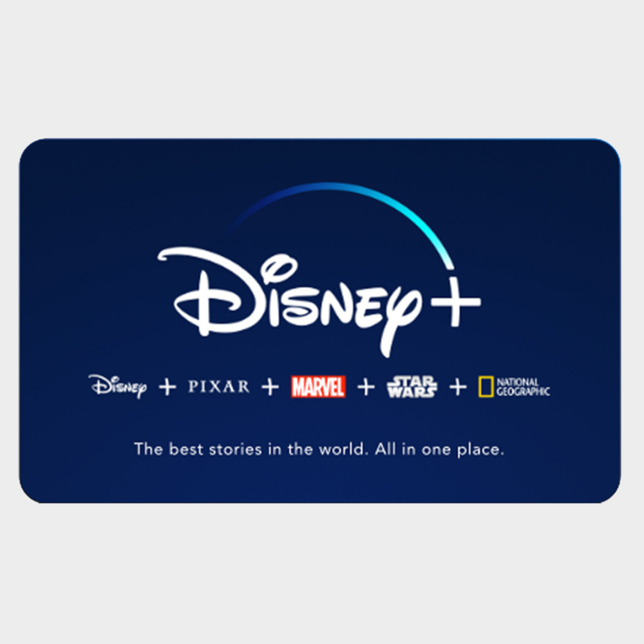 Disney Plus gift card on a plain background