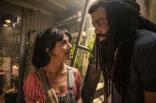 Sheila Vand and Daveed Diggs in Snowpiercer