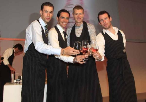 Nibali, Contador, Hesjedal and Cavendish