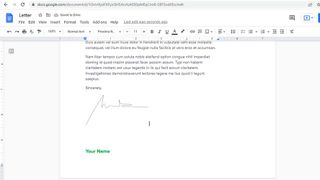 How to add a handwritten signature in Google Docs