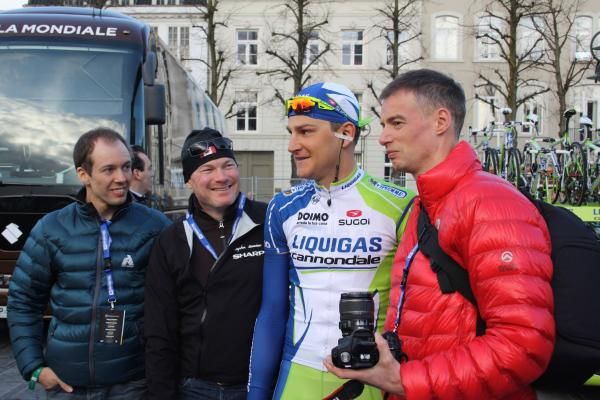 Ted King (Liquigas-Cannondale) ready to attack the cobbles at the Tour of Flanders.