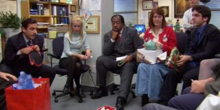 Some of the cast of "The Office" during "Christmas Party."