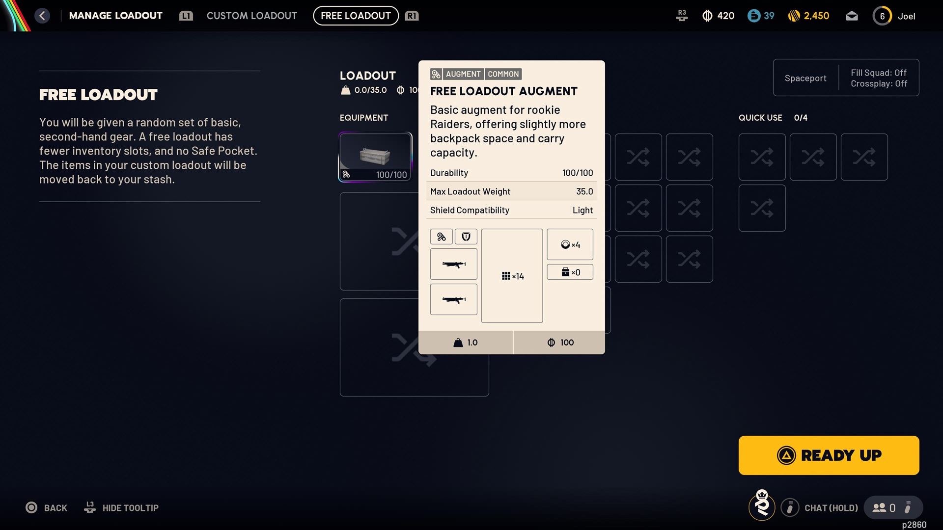 An Arc Raiders free loadout augment