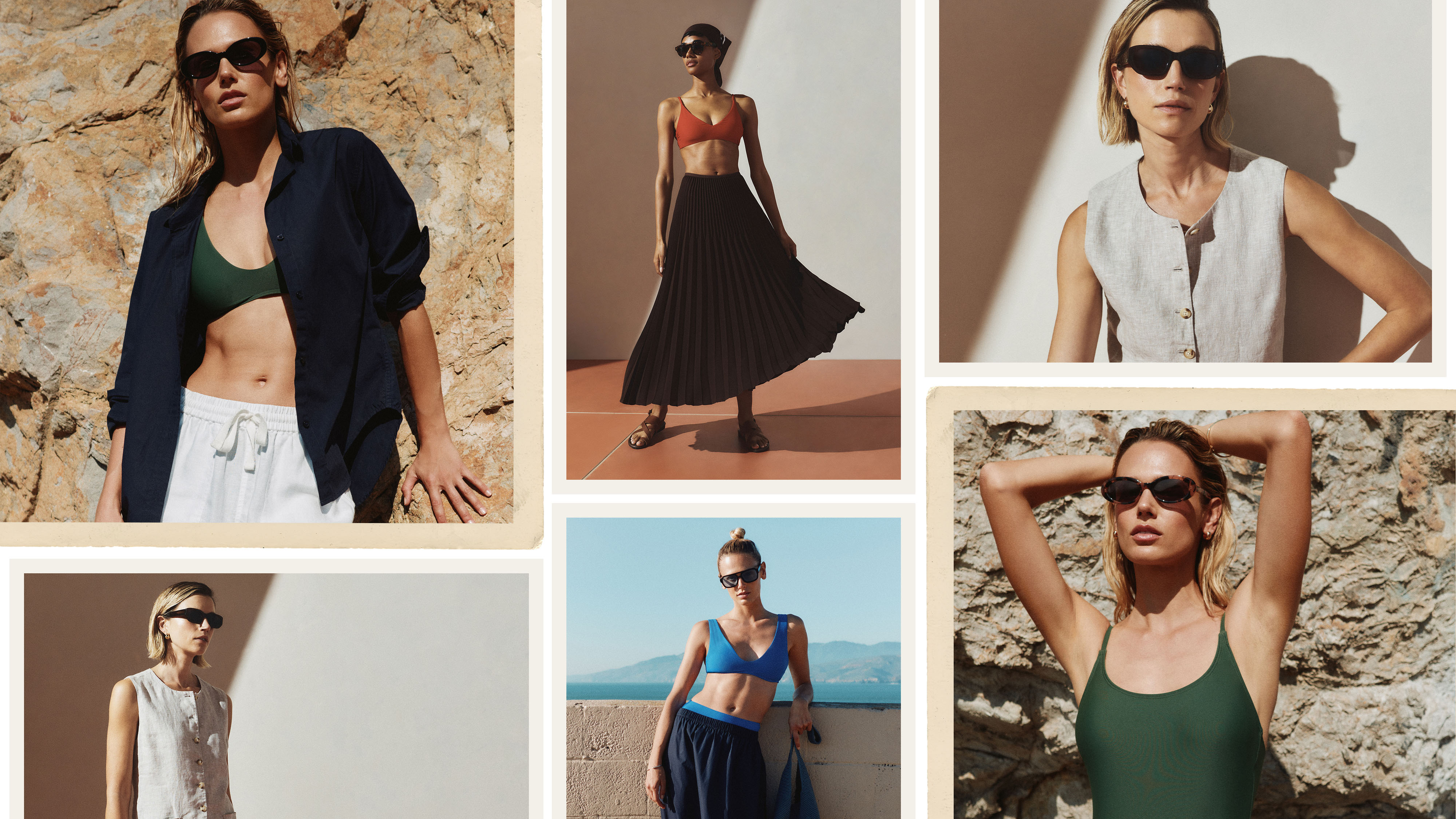 Collage Image of Chic Resortwear Looks From Quince