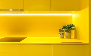Yellow kitchen units