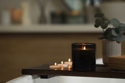 A selection of candles on a coffee table