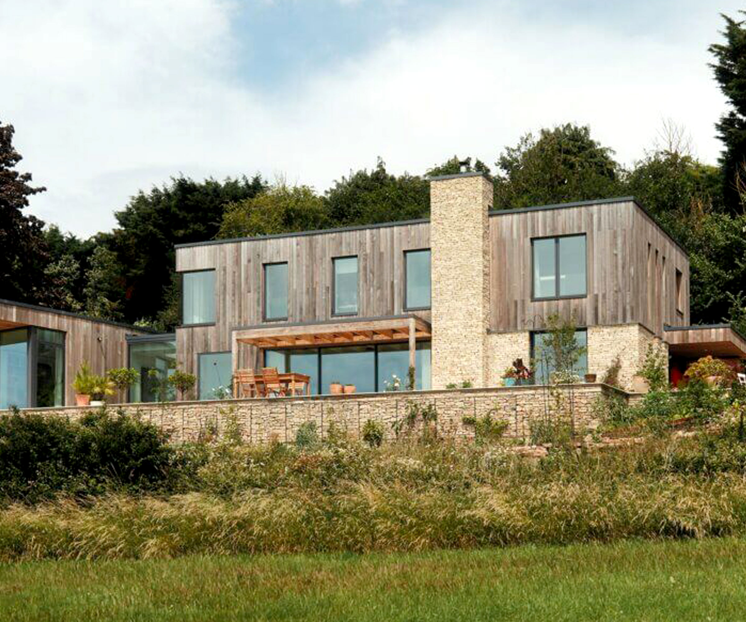 Contemporary timber clad eco-house in Somerset