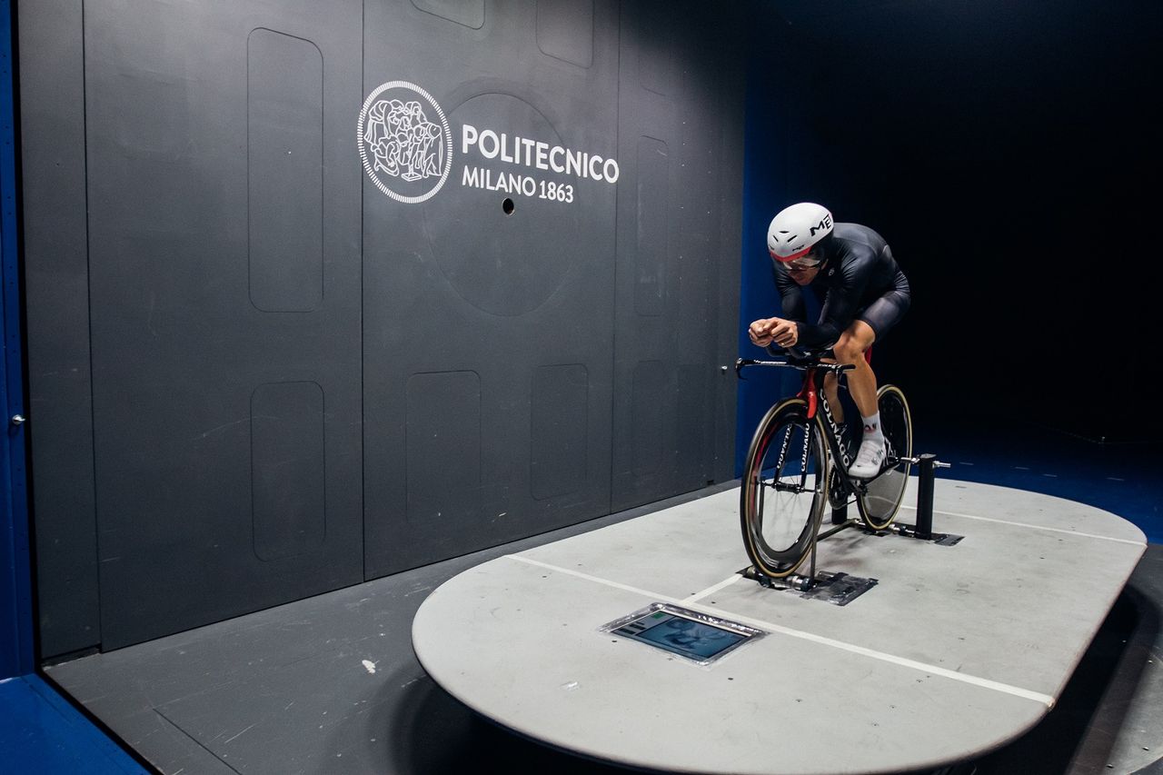 The wind tunnel at Politecnico di Milano hosted UAE Team Emirates
