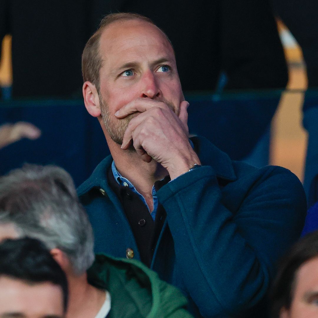PARIS, FRANCE - APRIL 09: Prince George of Wales and Prince William, Prince of Wales are seen during the UEFA Champions League 2024/25 Quarter Final First Leg match between Paris Saint-Germain and Aston Villa FC at Parc des Princes on April 09, 2025 in Paris, France. (Photo by Pierre Suu/Getty Images)