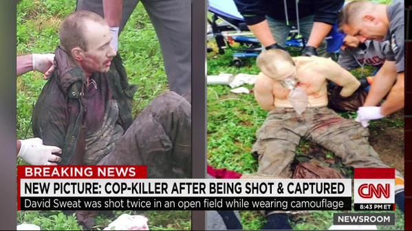 David Sweat after he was captured Sunday.