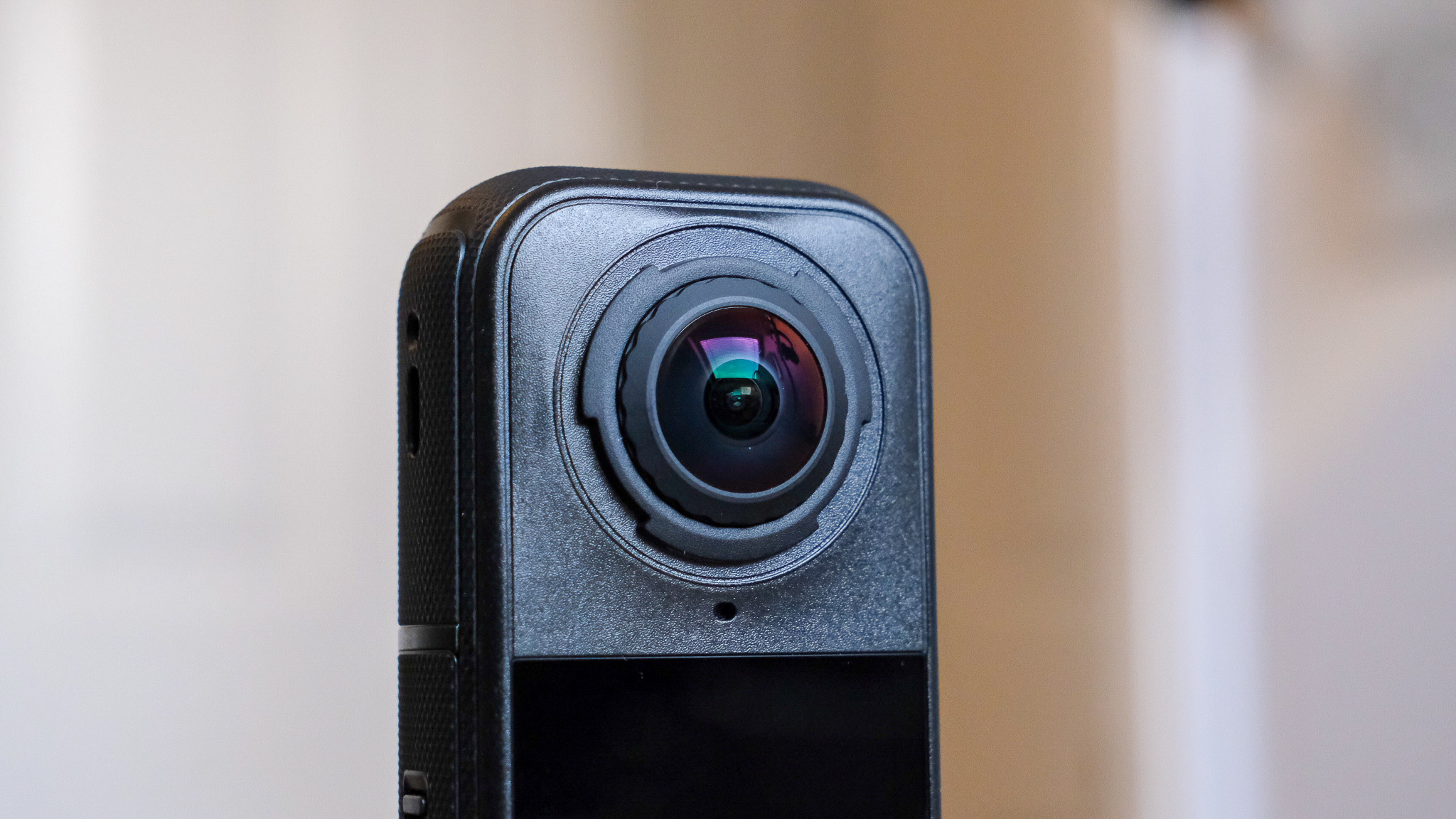 Photo of the Insta360 X4 Air action camera in an office