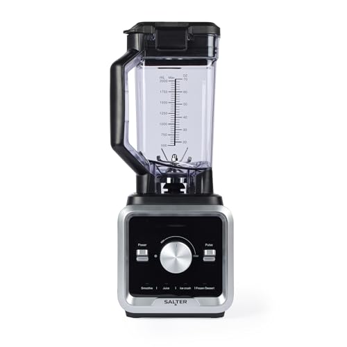 Salter Powerpro Blender – Ice Crushing Jug Blender, 2l Capacity, Smoothie Maker, 4 Blending Settings & Pulse (blend, Ice Crush, Smoothie, Frozen Dessert), 2000w, Easy to Use, Stainless Steel Blades