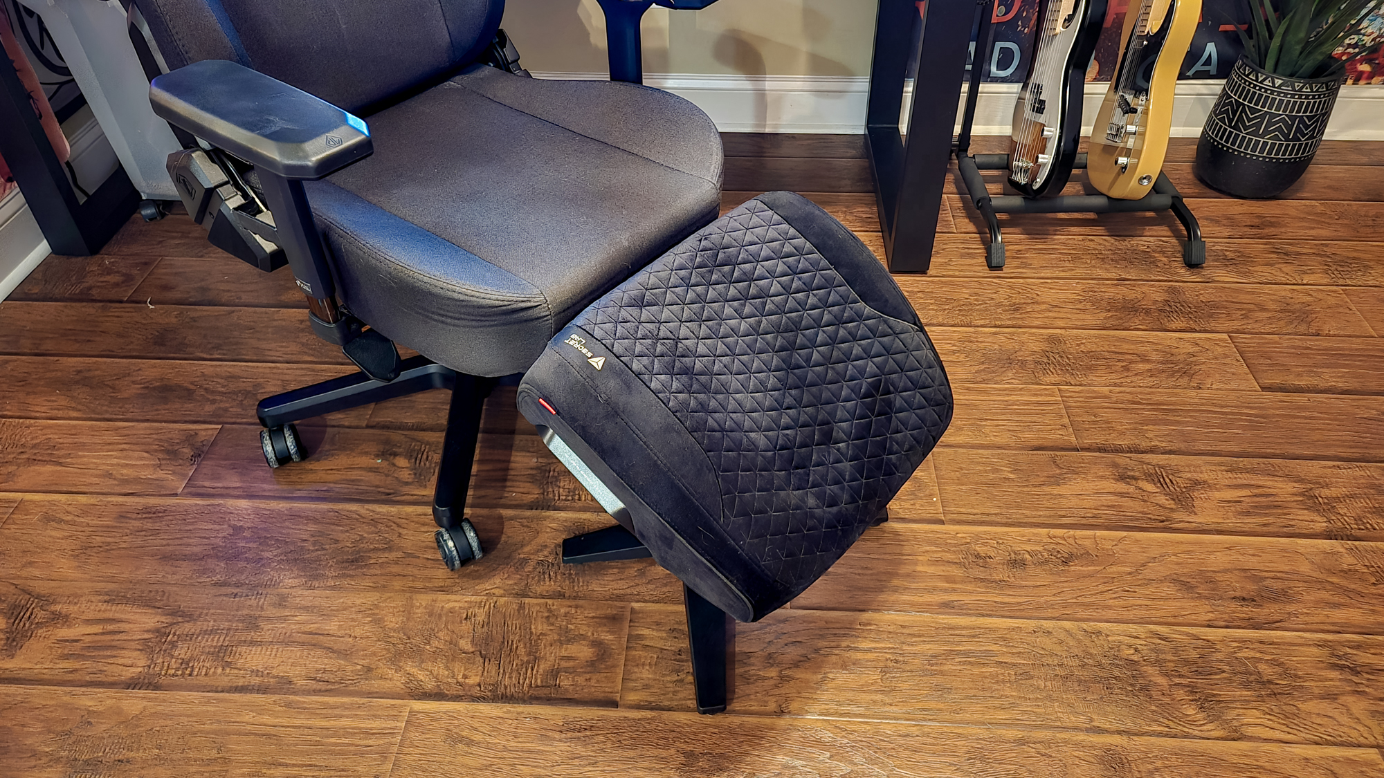 The Secretlab Otto Legrest at an incline in front of a gaming chair