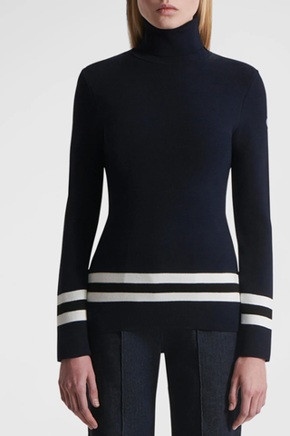  FUSALP Judith Knit Turtleneck with Striped Detail (Was $450) 