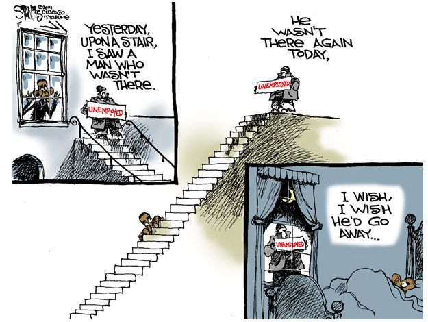 Obama cartoon unemployment