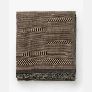 brown woven throw