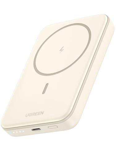 Ugreen Magsafe Power Bank 10000mah Wireless Portable Charger 20w Pd Fast Charging Magnetic Battery Pack Powerbank Compatible With Iphone 17 Pro Max/iphone Air/16 Plus/15/14/13/12 Series, White