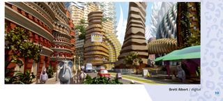 Zootopia’s buildings were designed with animal shapes and patterns. It’s an animal world. Not animals living in a human world.