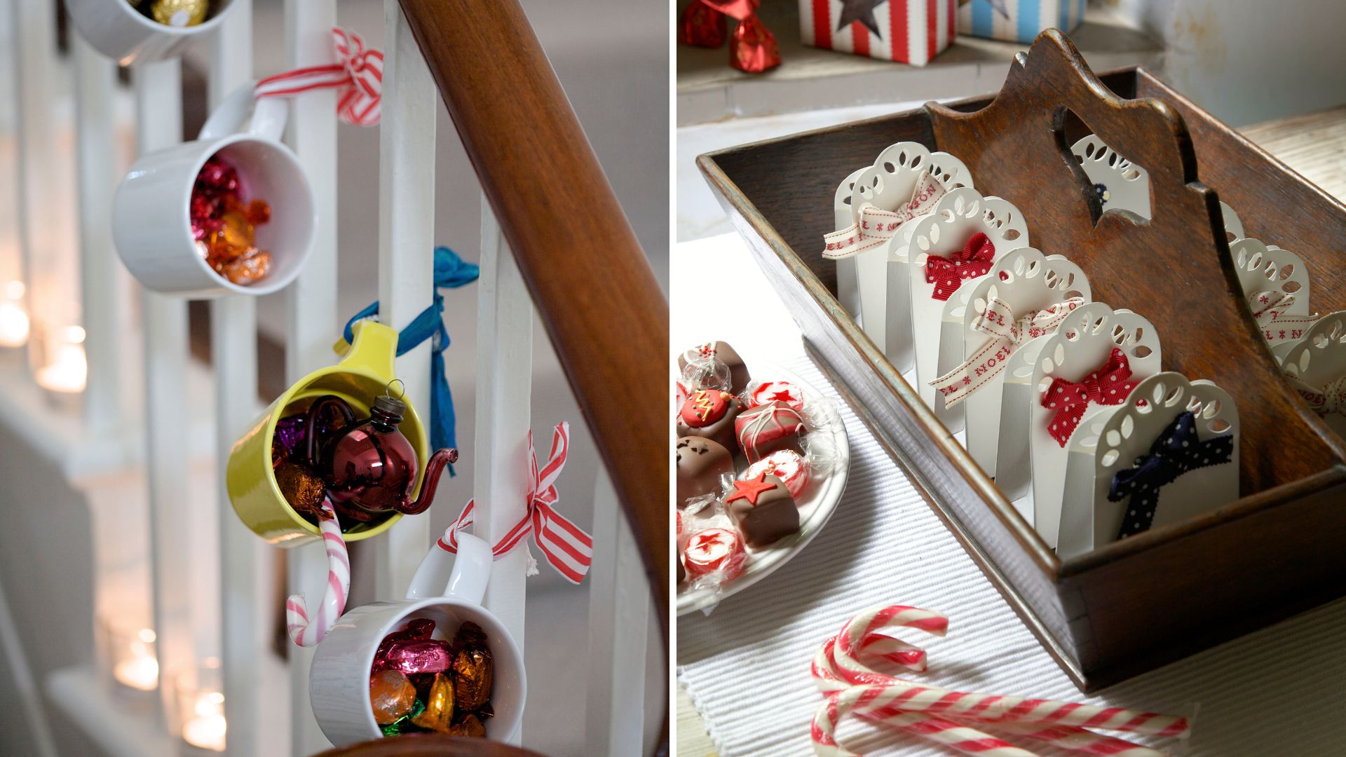 Staircase styled with sweets