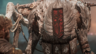 Monoco from Clair Obscur: Expedition 33 stares with an unassailable masked expression.