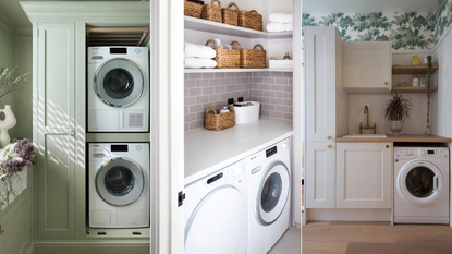 Three images of washing machines 