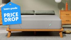 The Siena Sleep Memory Foam Mattress in a bedroom, a Tom's Guide deals graphic (left)