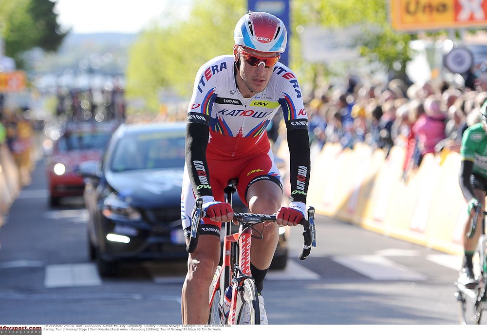 kristoff after crossing the line.