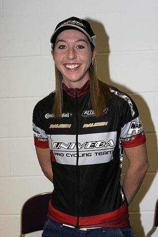 Nicole Cooke in the Raleigh/Univega team jersey