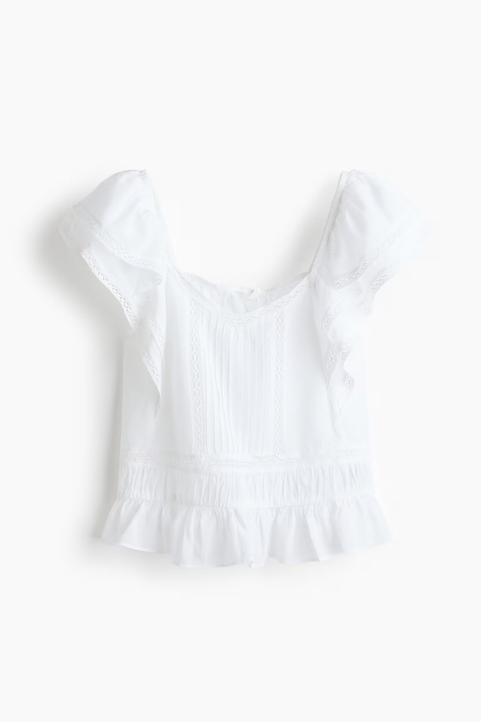 H&amp;amp;M, Lace-Trimmed Blouse
