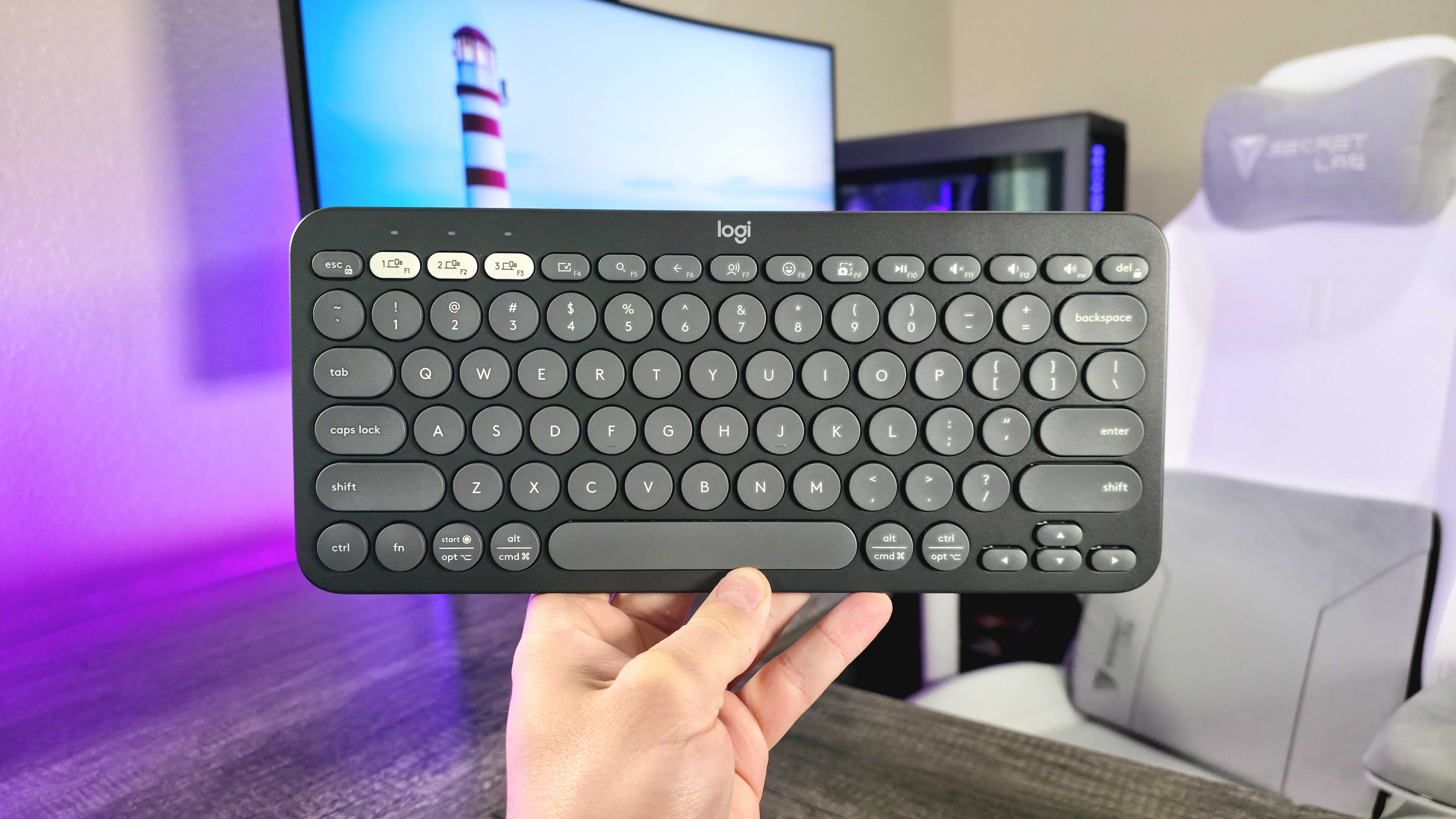 Image of the Logitech Pebble Keys 2 (K380s) wireless keyboard.