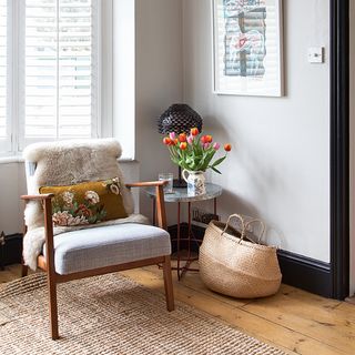 Chair on sisal flooring