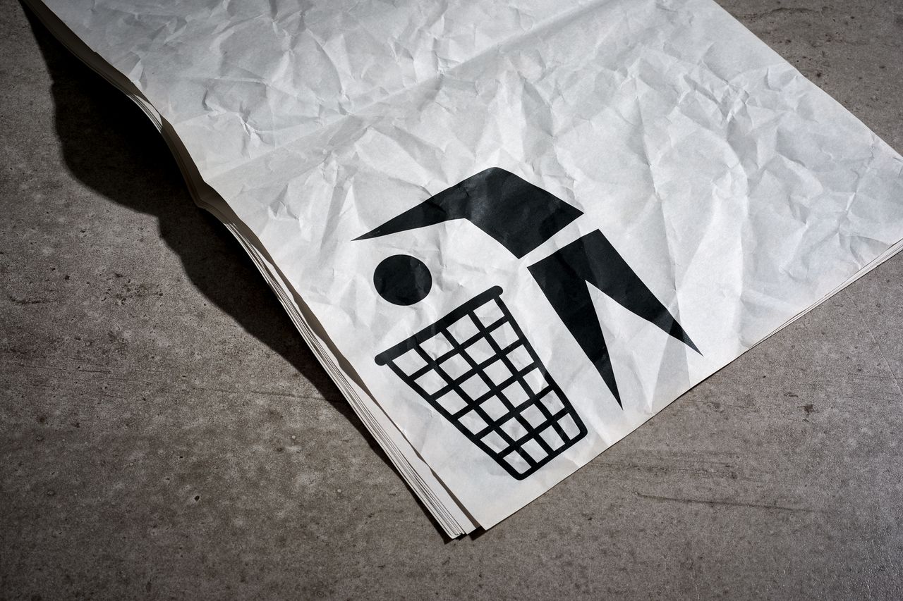 Throwaway paraphernalia from exhibition