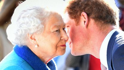 the queen, prince harry