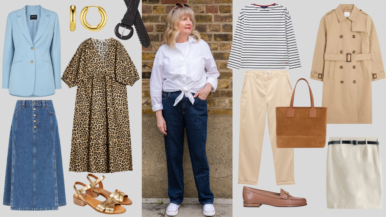 Compilation of a over 50s capsule wardrobe