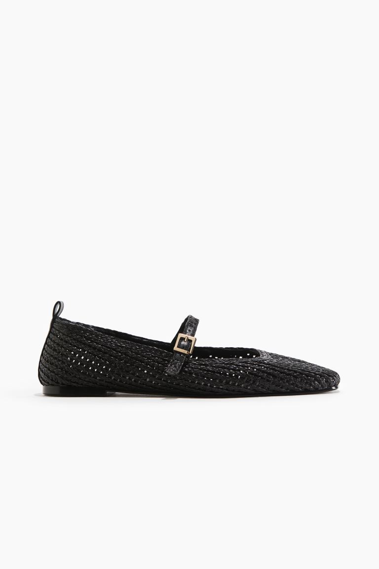 Straw Mary Janes