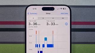 Sleep tracking in Apple Health on iPhone