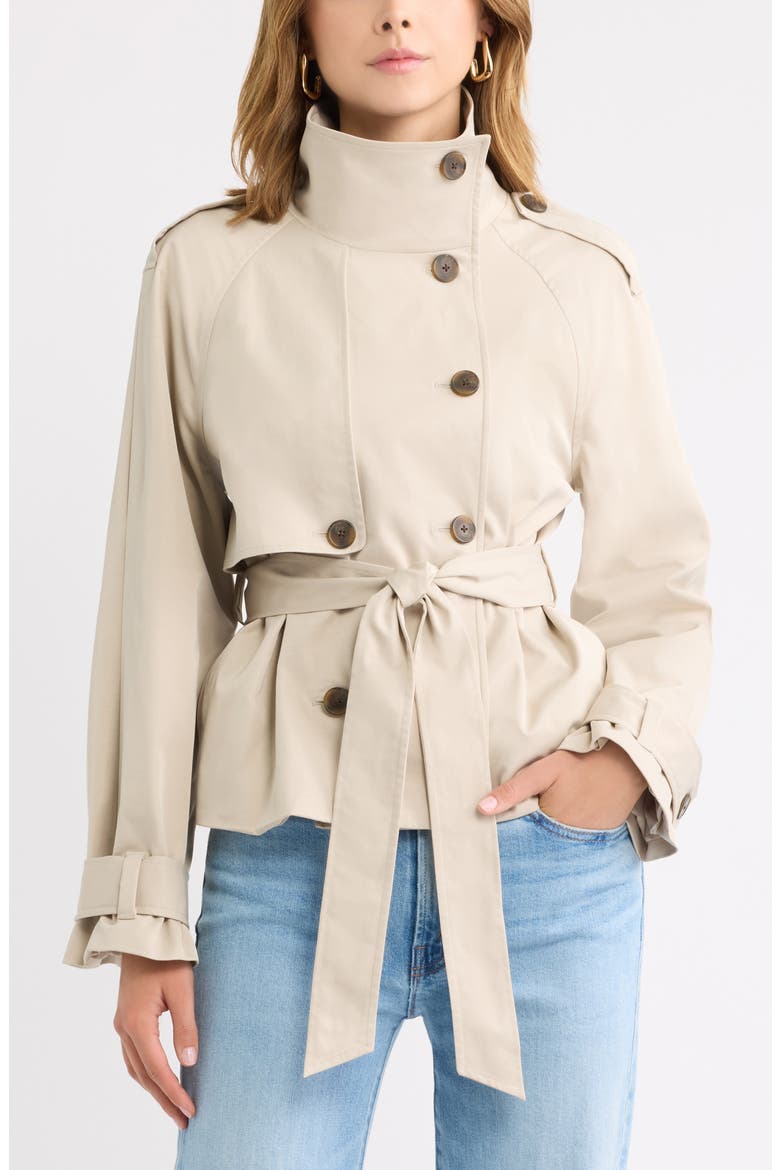 Double Breasted Crop Trench Coat