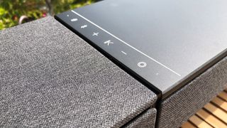 Close up of Devialet Dione touch controls