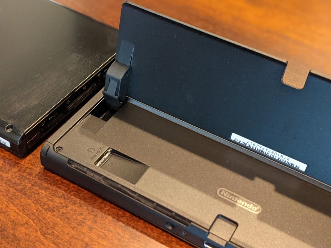 Nintendo Switch Oled Model Backside Microsd Card Slot