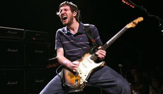 John Frusciante performs with Red Hot Chili Peppers at the 3rd Annual Hullabaloo to benefit the Silverlake Conservatory at the Music Box at the Henry Fonda Theater on May 5, 2007 in Los Angeles, California