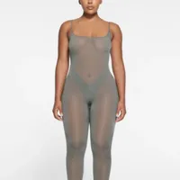 SKIMS Milky Sheer Footed Catsuit.