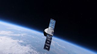 Artist's illustration of a satellite operating in very low Earth orbit. Kreios Space is partnering with Kongsberg NanoAvionics to develop such a satellite mission.