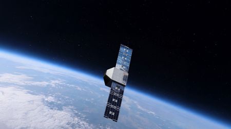 Artist's illustration of a satellite operating in very low Earth orbit. Kreios Space is partnering with Kongsberg NanoAvionics to develop such a satellite mission.