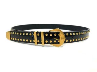 Leather and Gold Buckle Belt